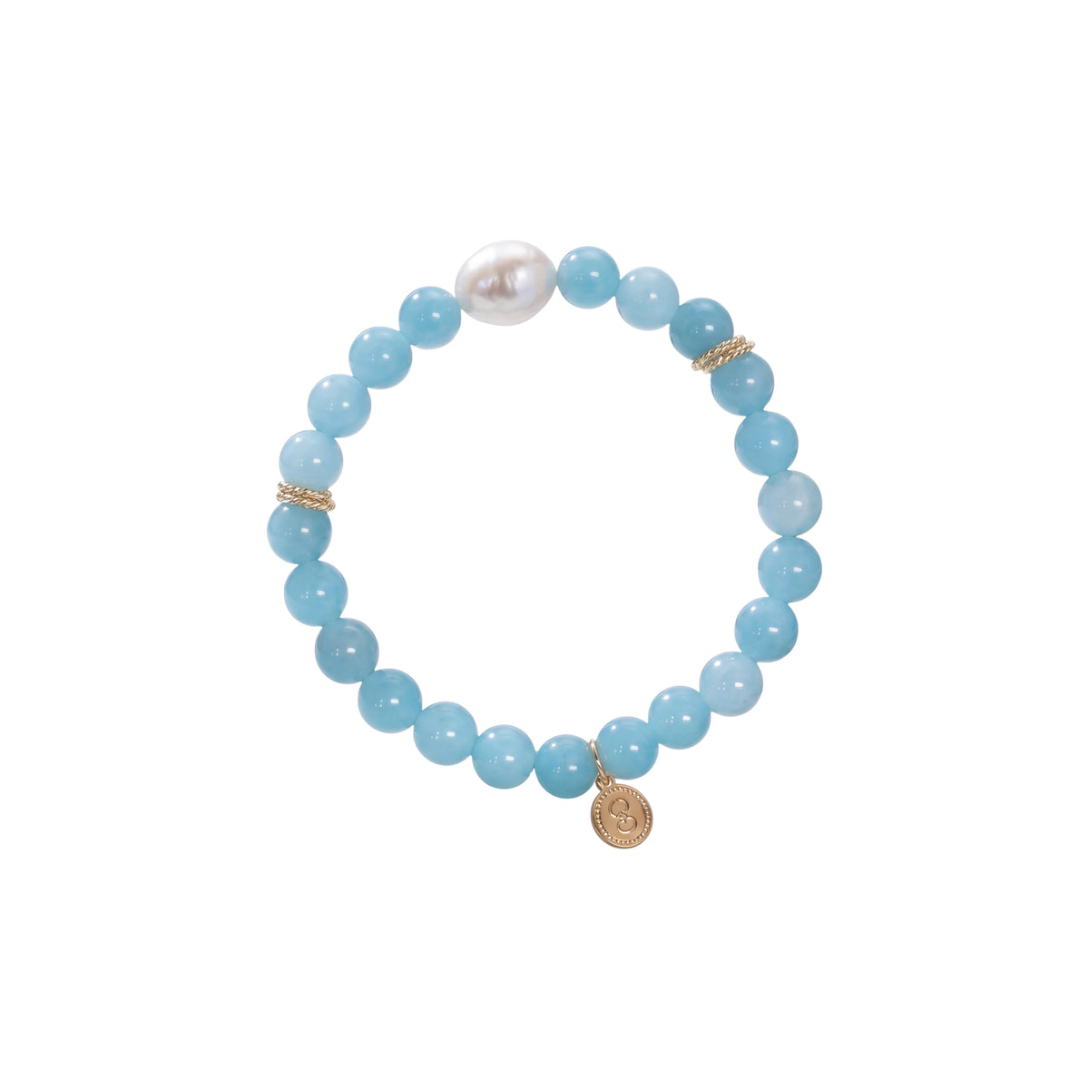 Light blue Arezzo beaded bracelet