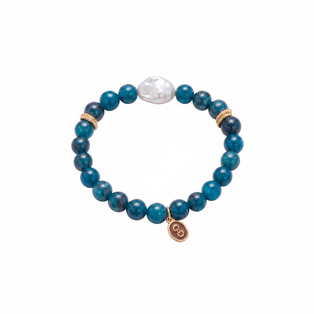 Dark blue Arezzo beaded bracelet