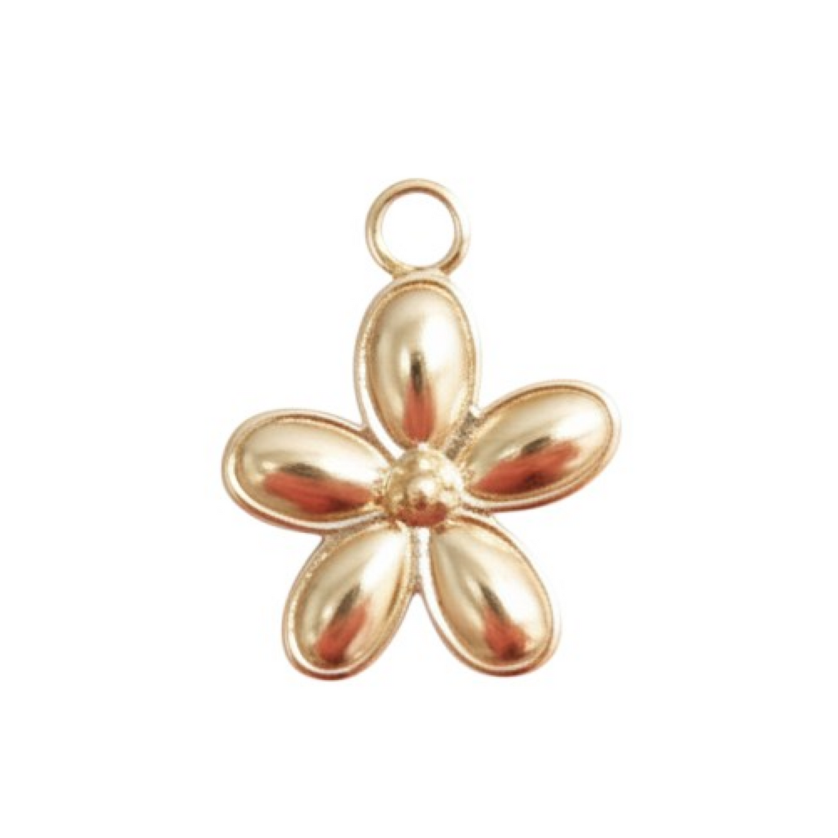 Gold Flora flower charm with a gold bail