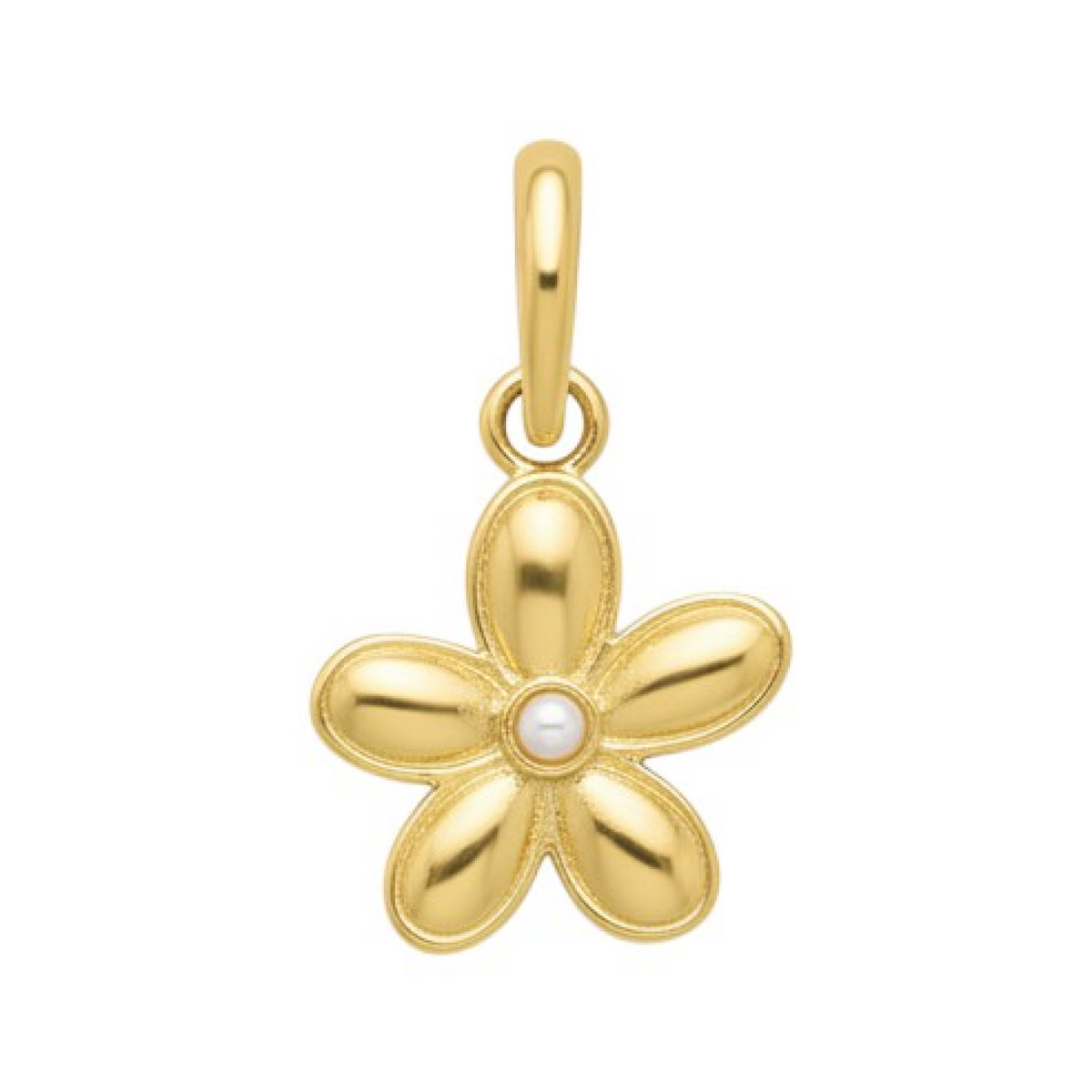 Gold Flora flower charm with a gold bail