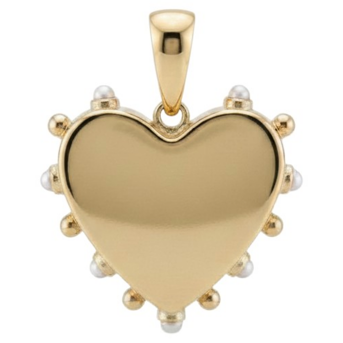 Back of a gold Grande Amore heart pendant