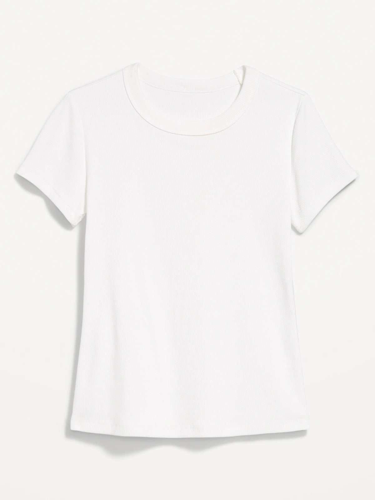 White short sleeve ribbed baby tee