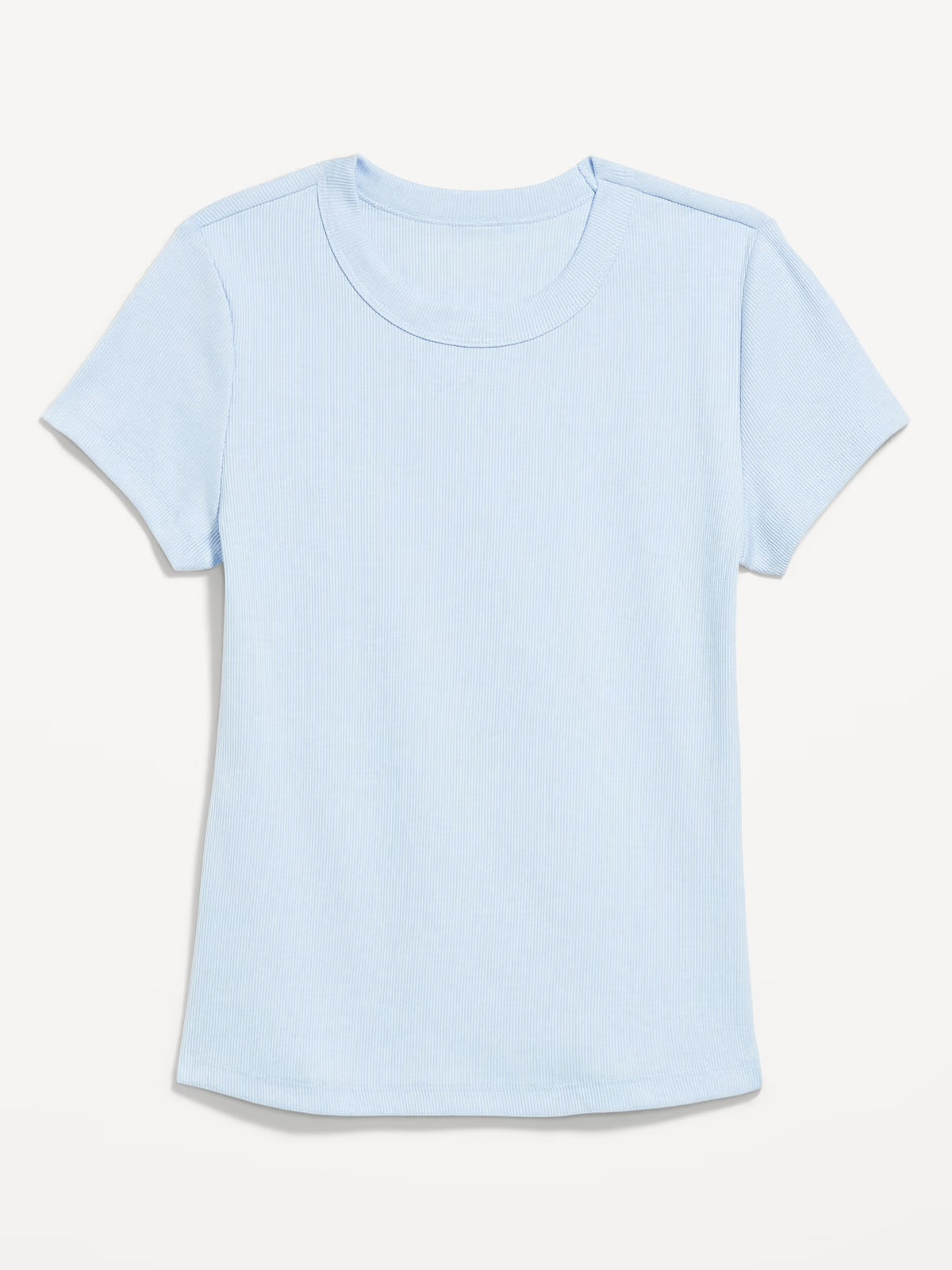 Pale blue short sleeve ribbed baby tee