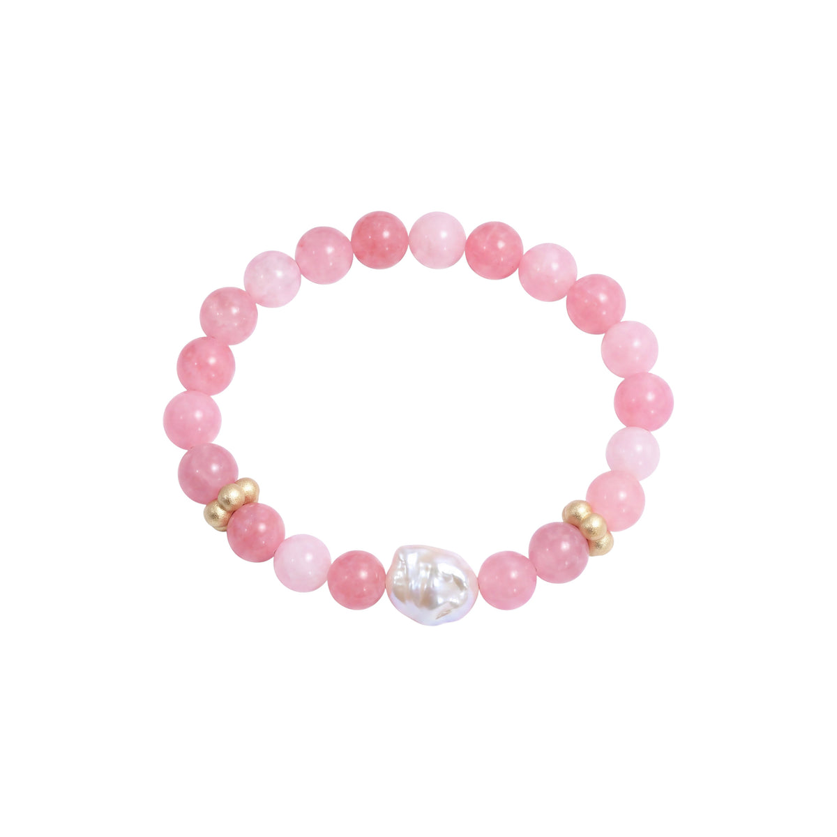 Pale pink Arezzo beaded bracelet