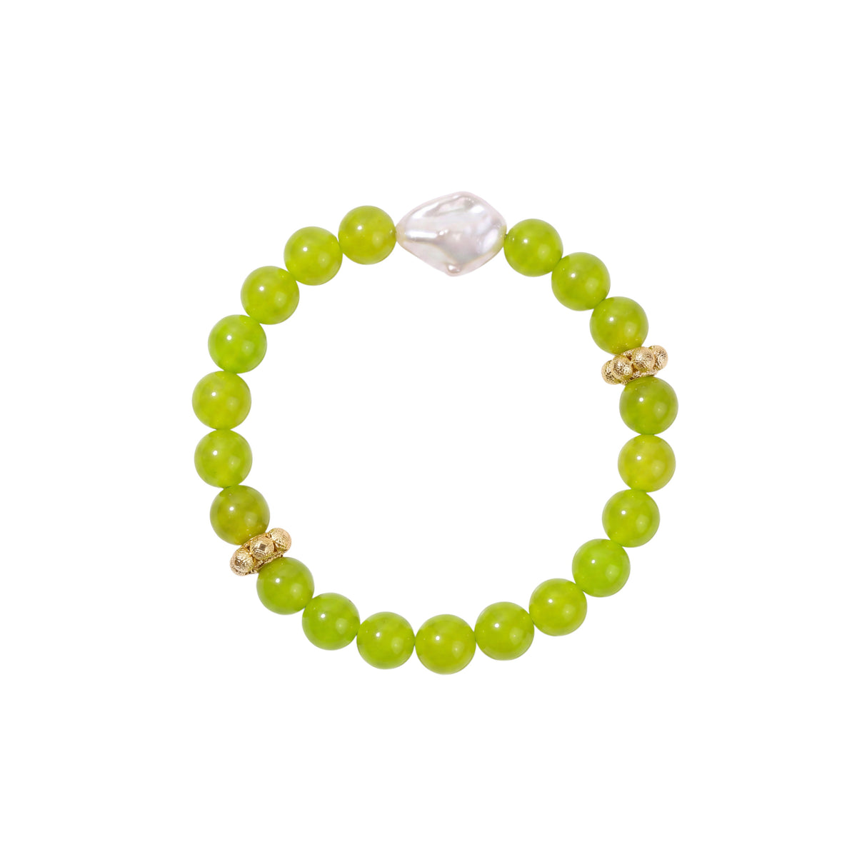 Chartreuse Arezzo beaded bracelet