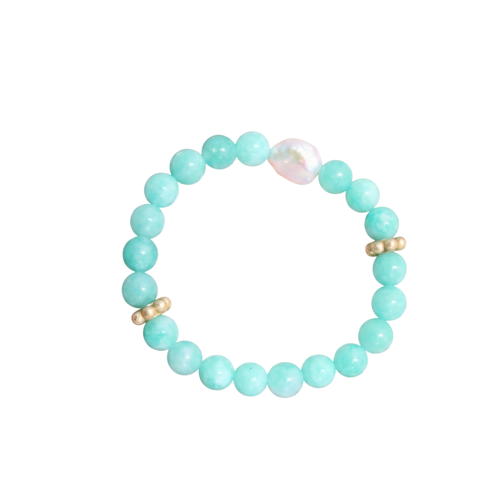 Aqua Arezzo beaded bracelet