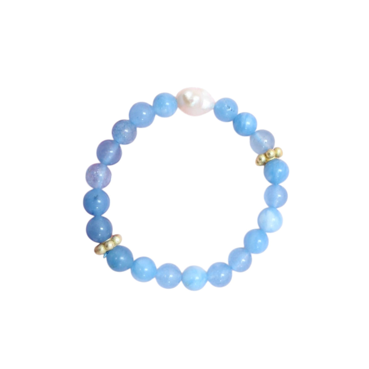 Cornflower blue Arezzo beaded bracelet