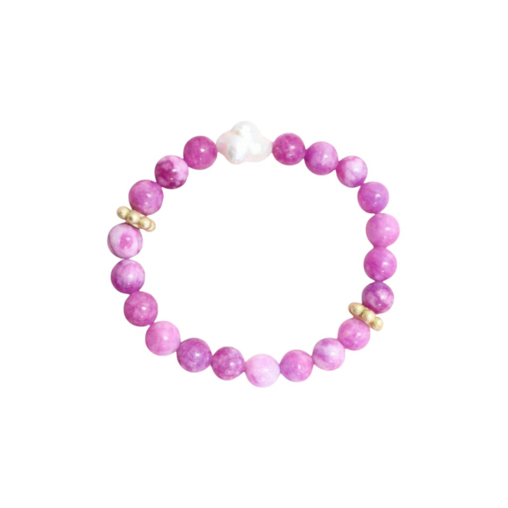 Purple Arezzo beaded bracelet