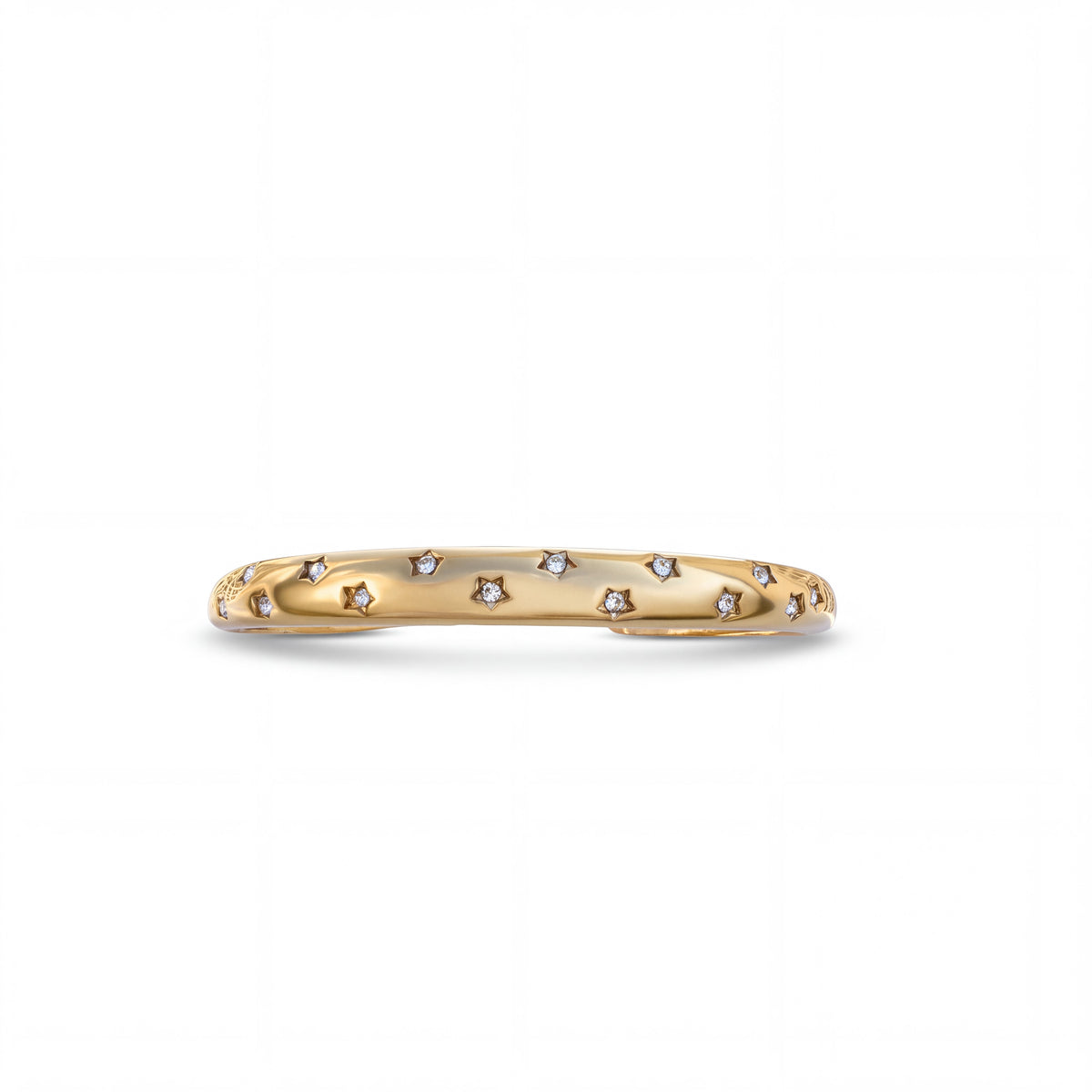 Side view of the Stella gold tone cuff