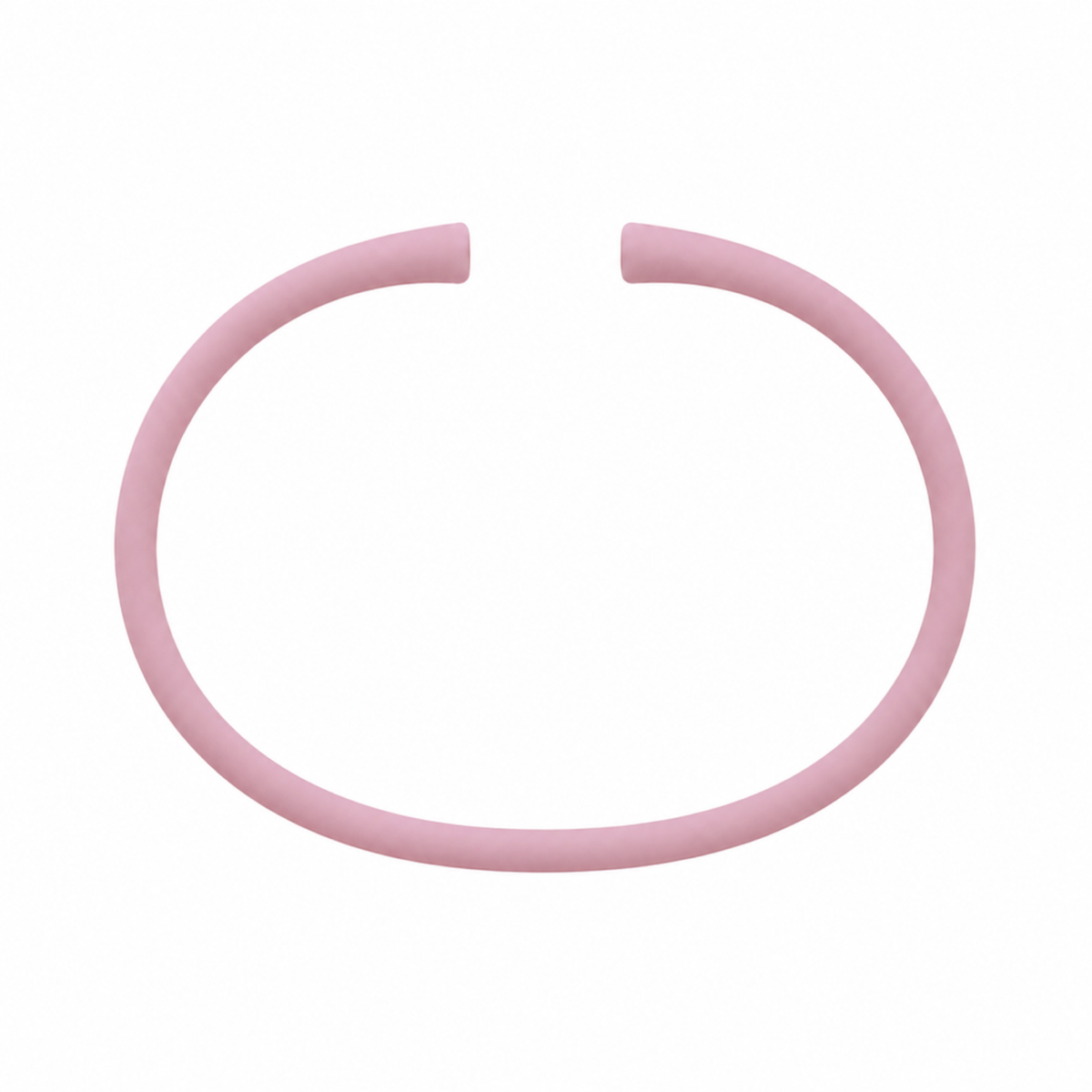 Baby pink silicone bracelet band with open ends