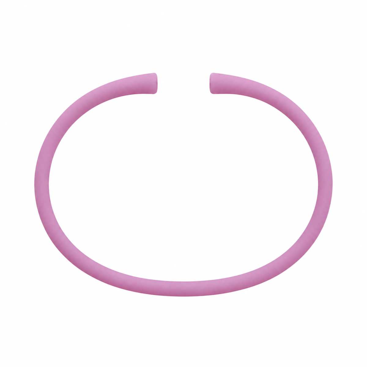Bubblegum pink silicone bracelet band with open ends