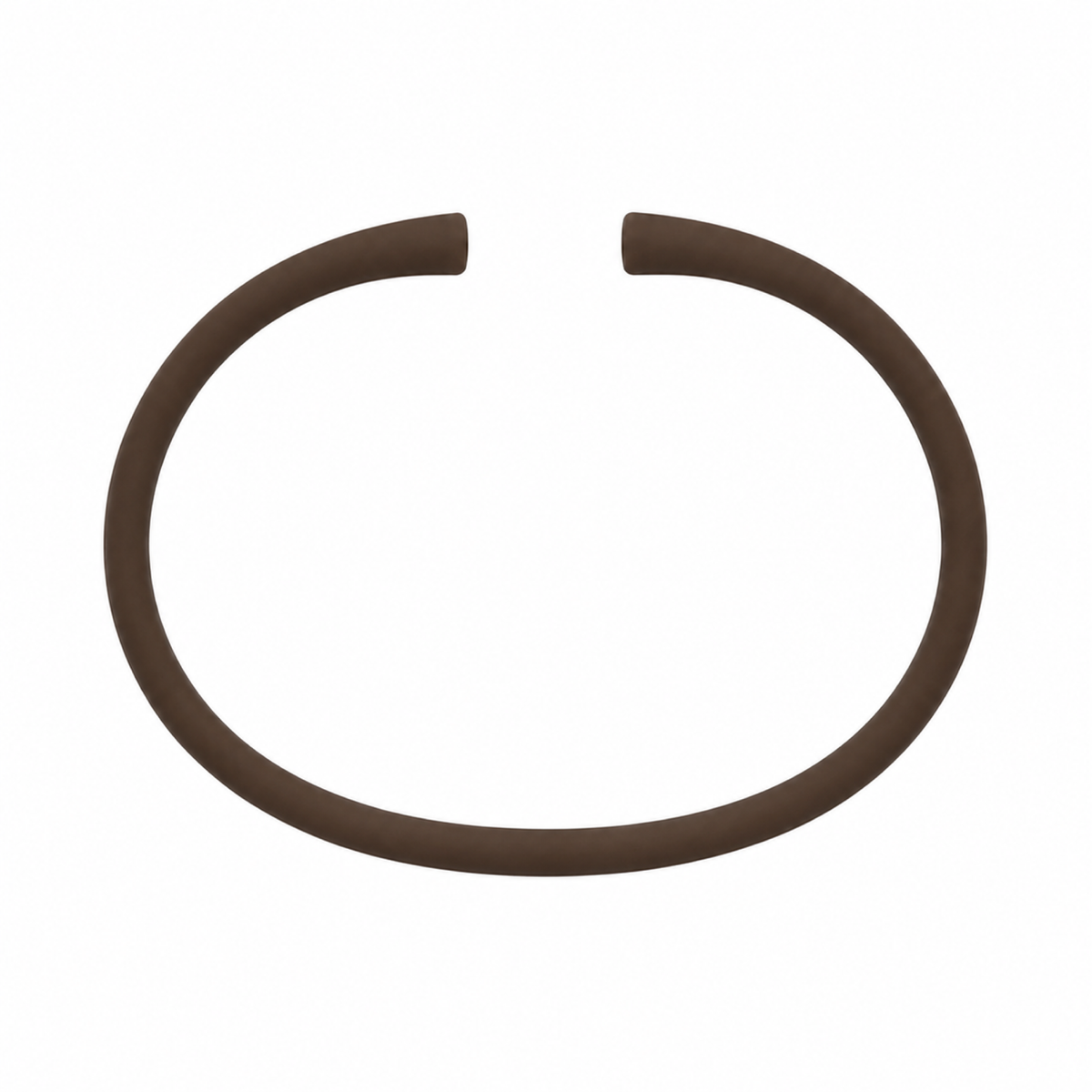 Chocolate silicone bracelet band with open ends