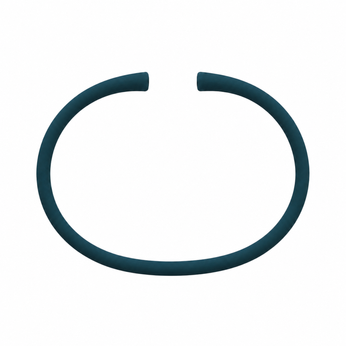 Emerald silicone bracelet band with open ends