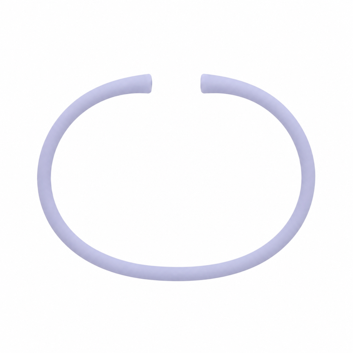 Lavender silicone bracelet band with open ends