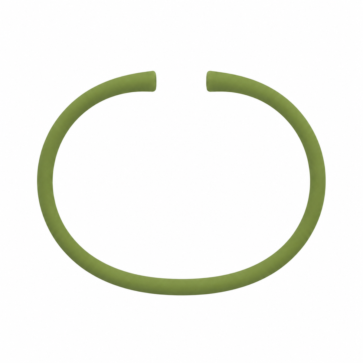 Lime silicone bracelet band with open ends