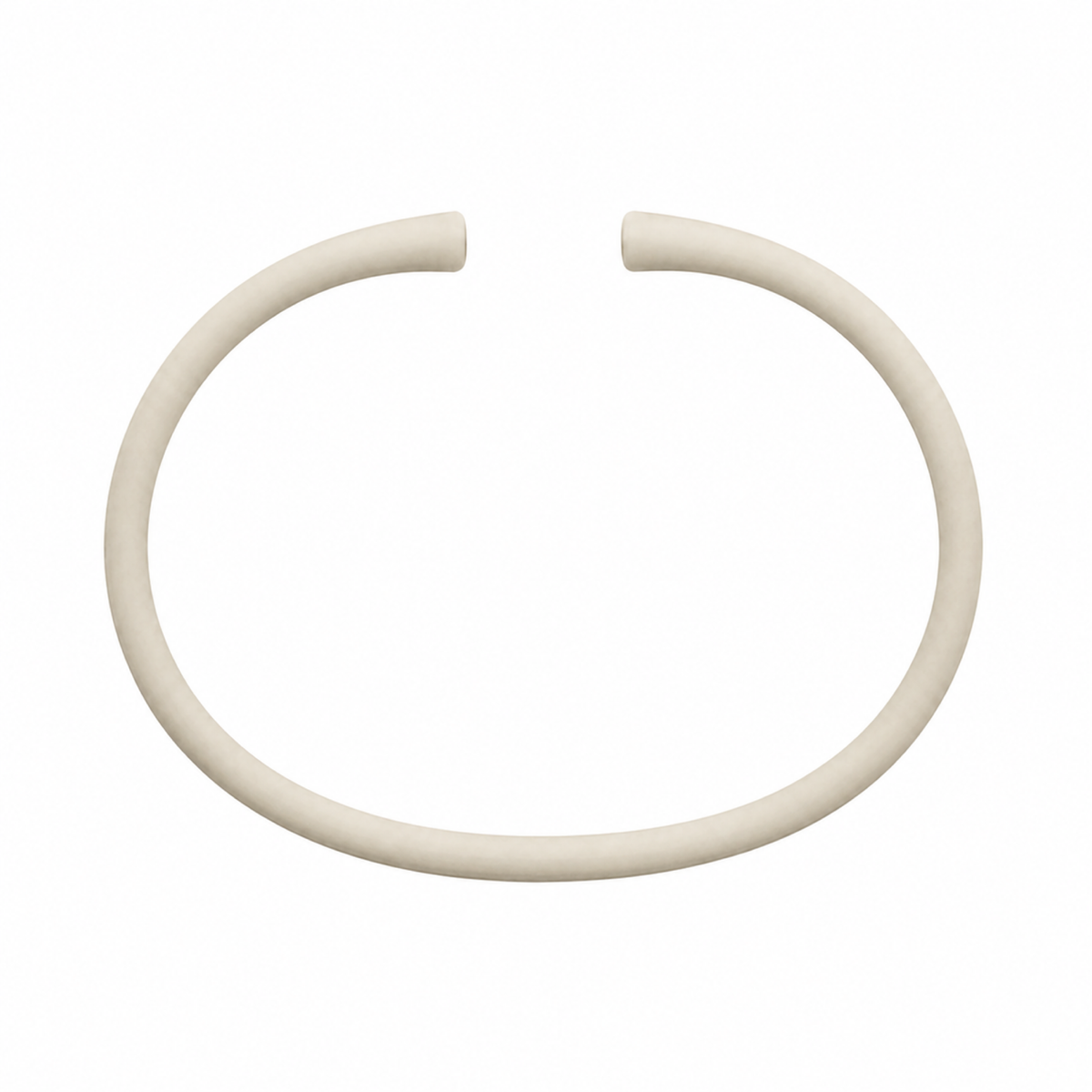 Off-white silicone bracelet band with open ends