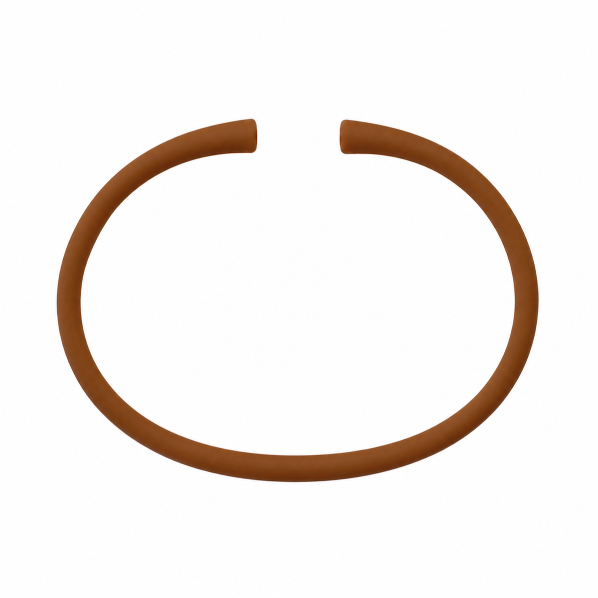 Rust silicone bracelet band with open ends