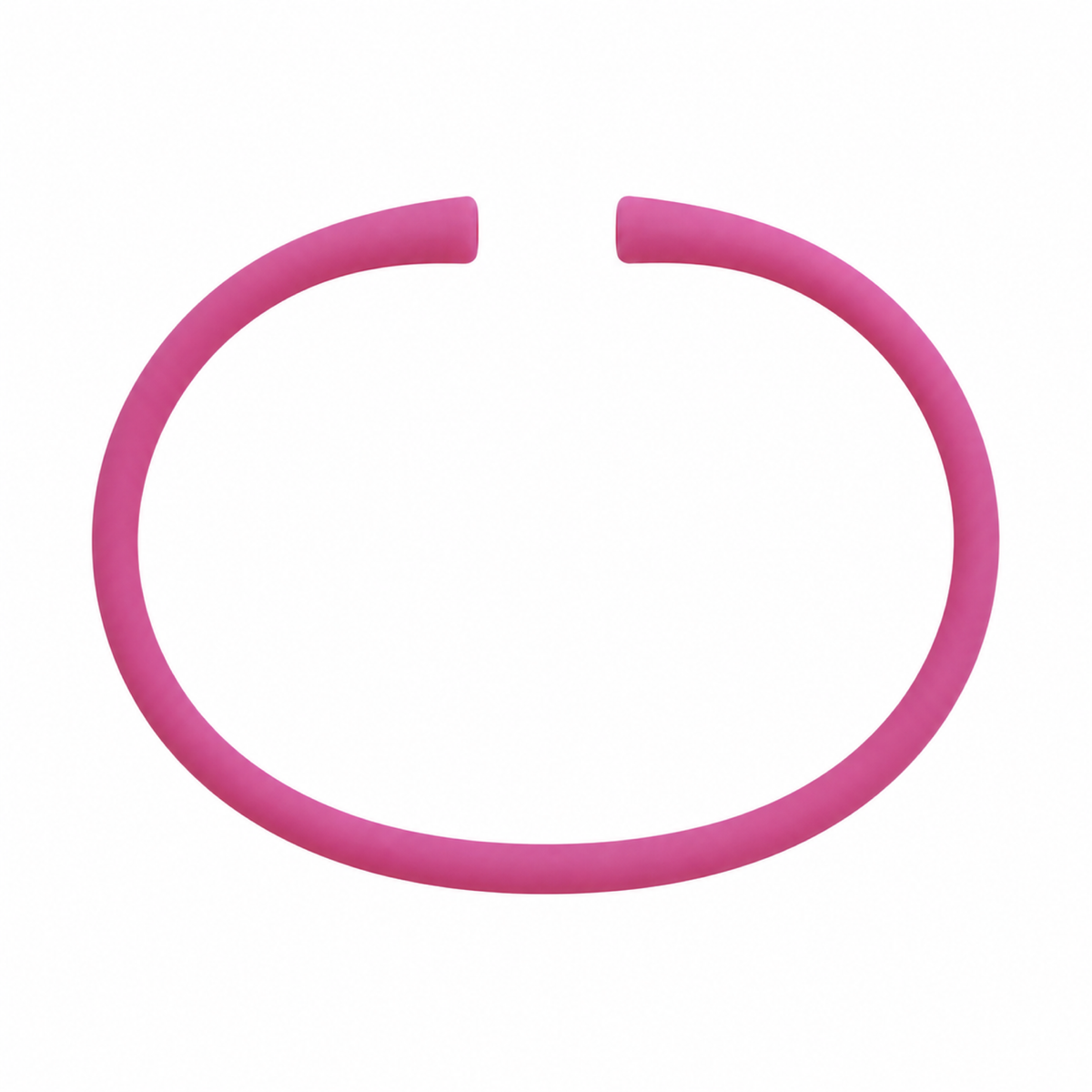 Tropical pink silicone bracelet band with open ends