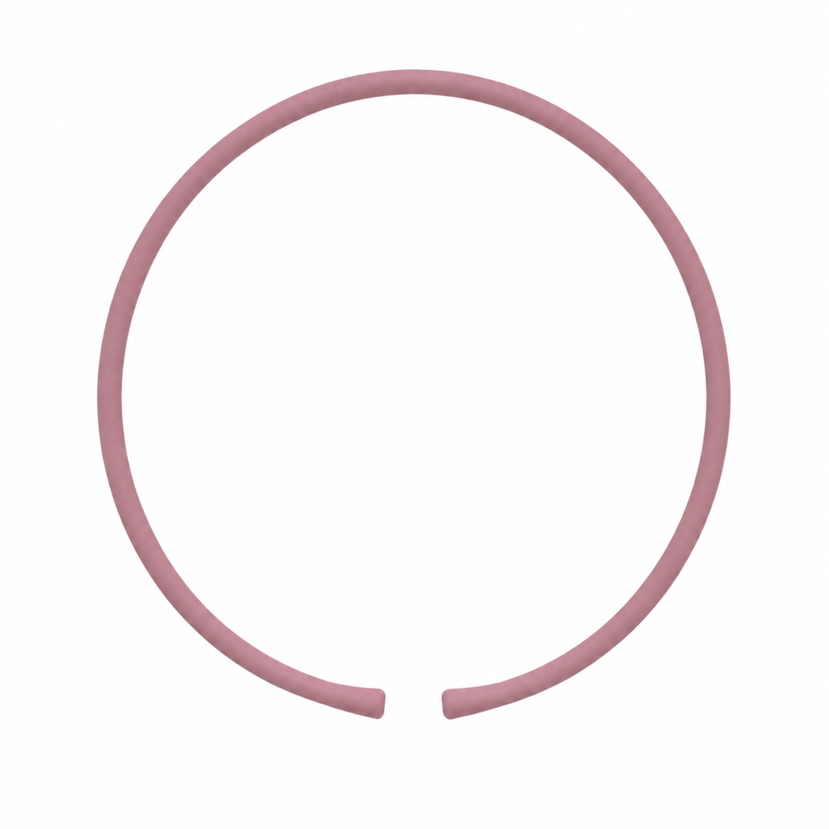 Baby pink silicone necklace band with open ends