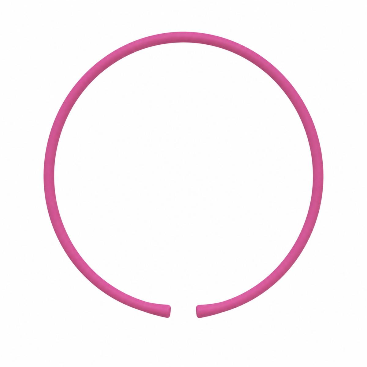 Bubblegum pink silicone necklace band with open ends