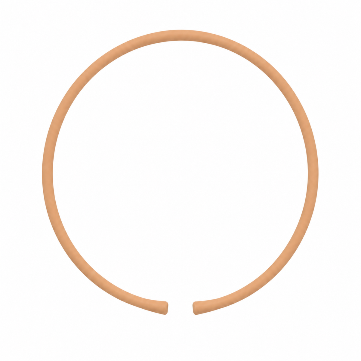 Creamsicle silicone necklace band with open ends