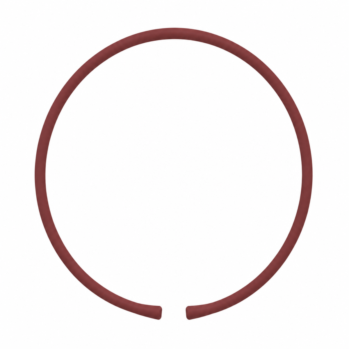 Crimson silicone necklace band with open ends