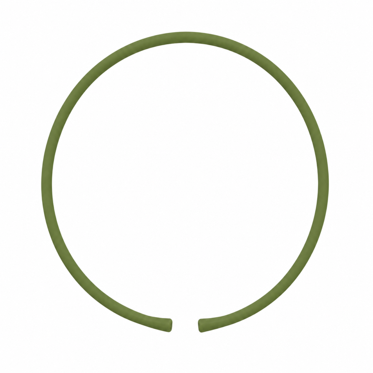 Lime silicone necklace band with open ends