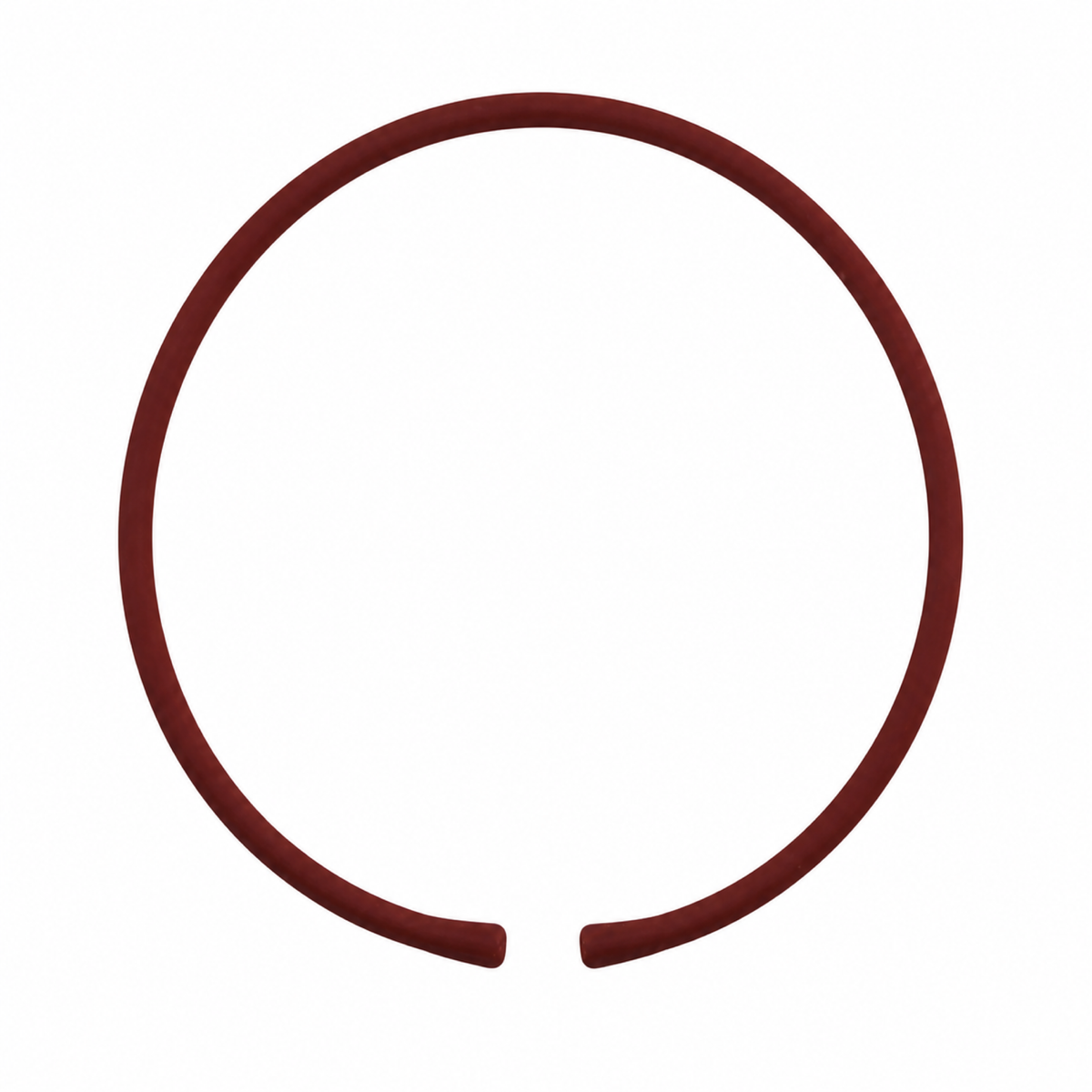 Maroon silicone necklace band with open ends