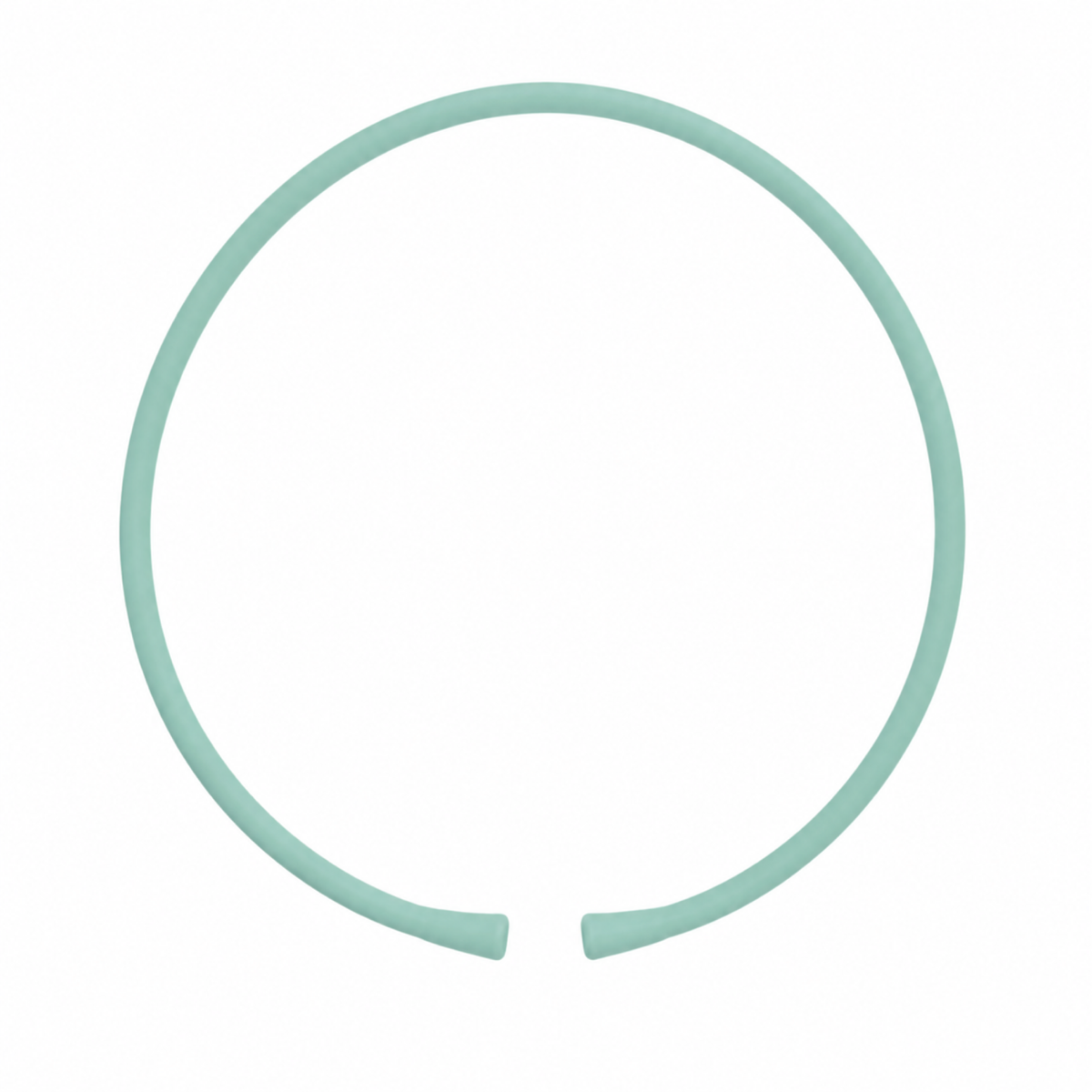 Mint silicone necklace band with open ends