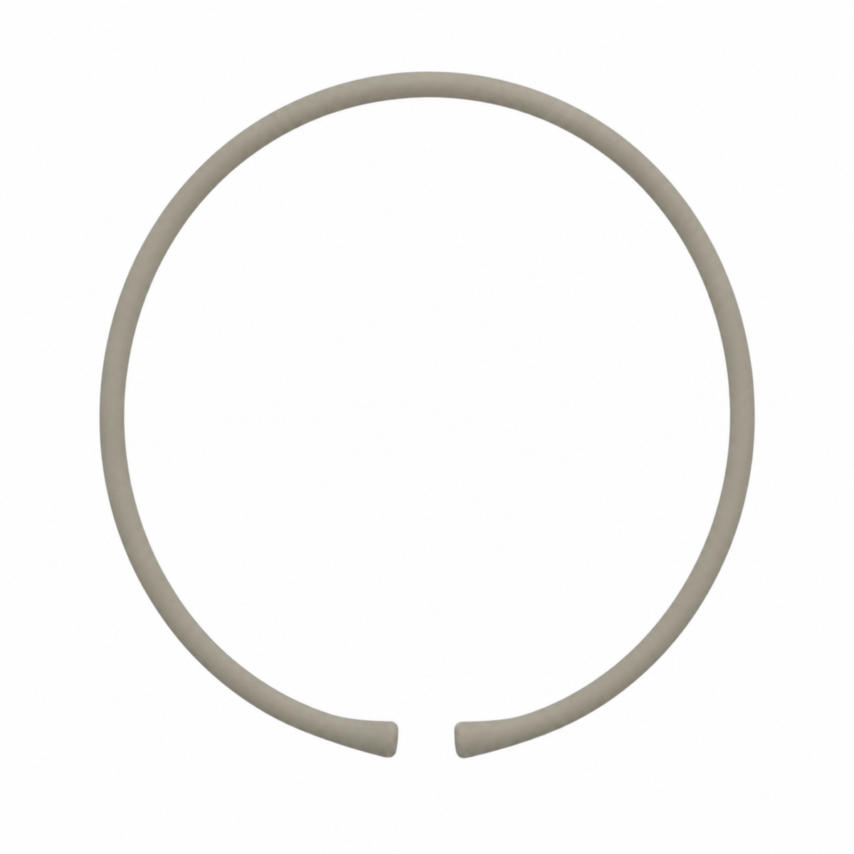 Off-white silicone necklace band with open ends