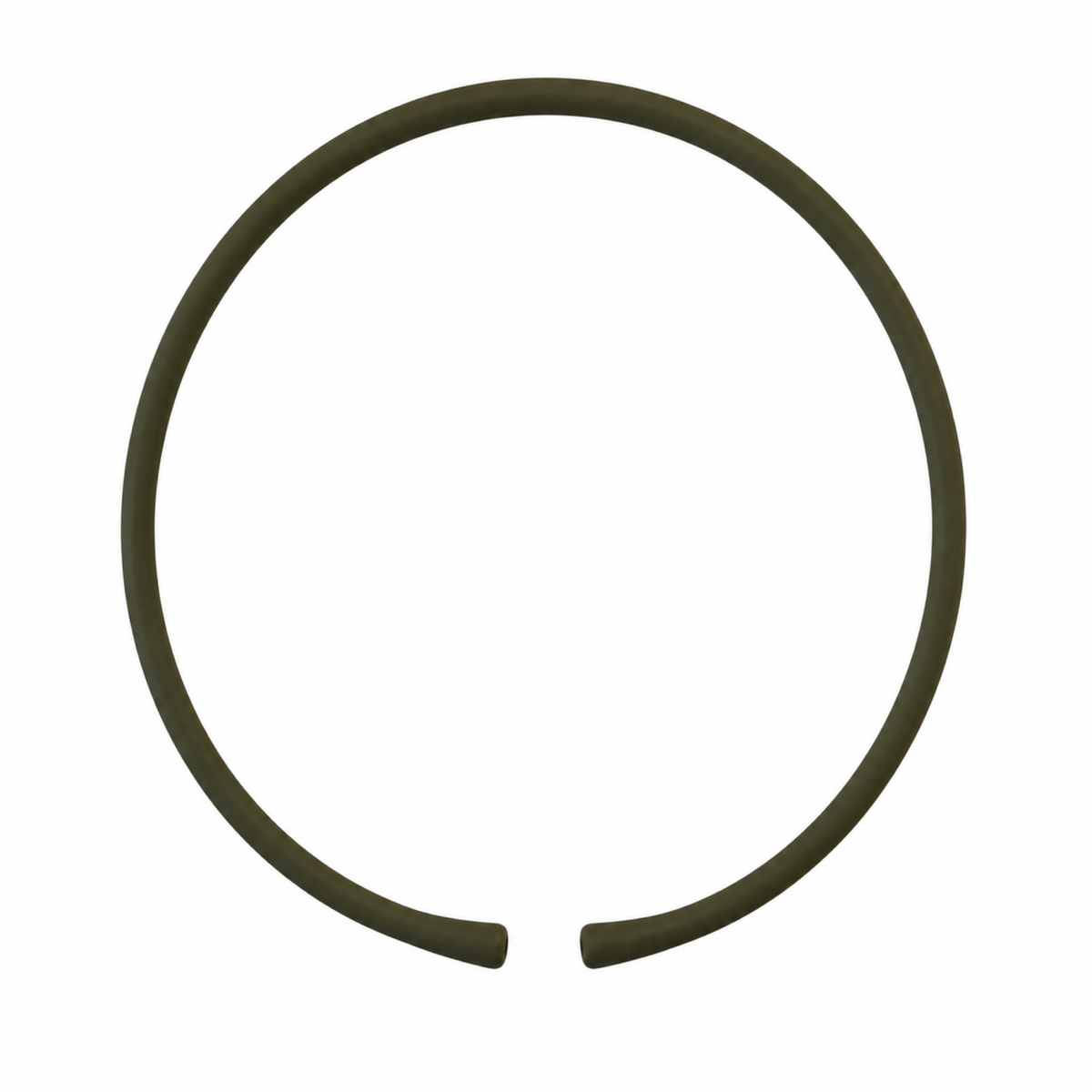 Olive silicone necklace band with open ends