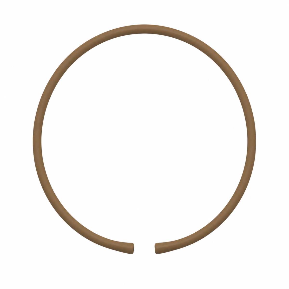 Pueblo brown silicone necklace band with open ends