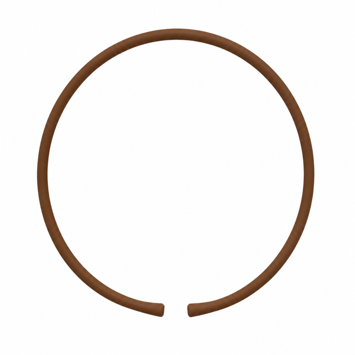 Rust silicone necklace band with open ends