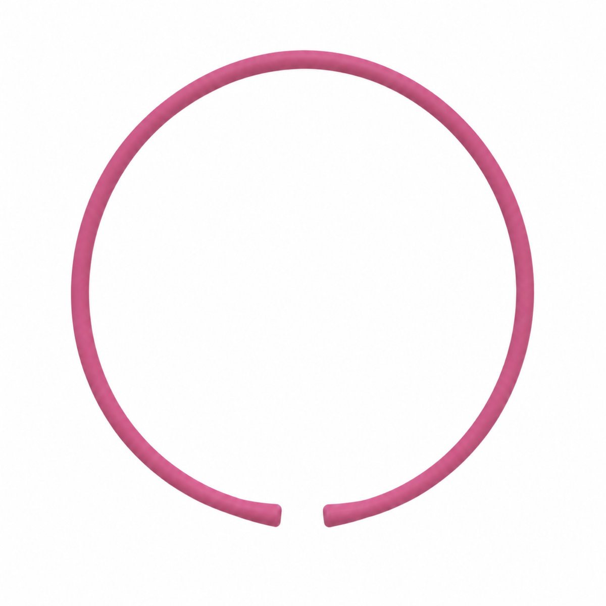 Tropical pink silicone necklace band with open ends
