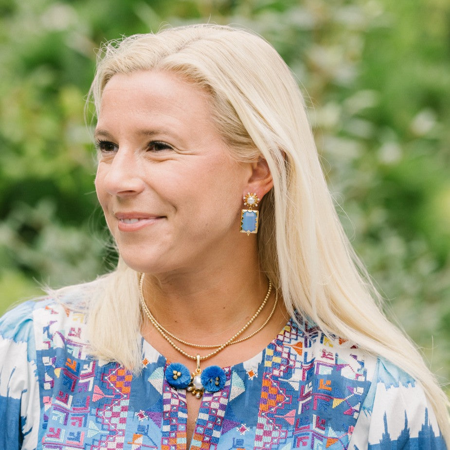 Woman wearing Mini Gemma - Mystic by Gresham Jewelry