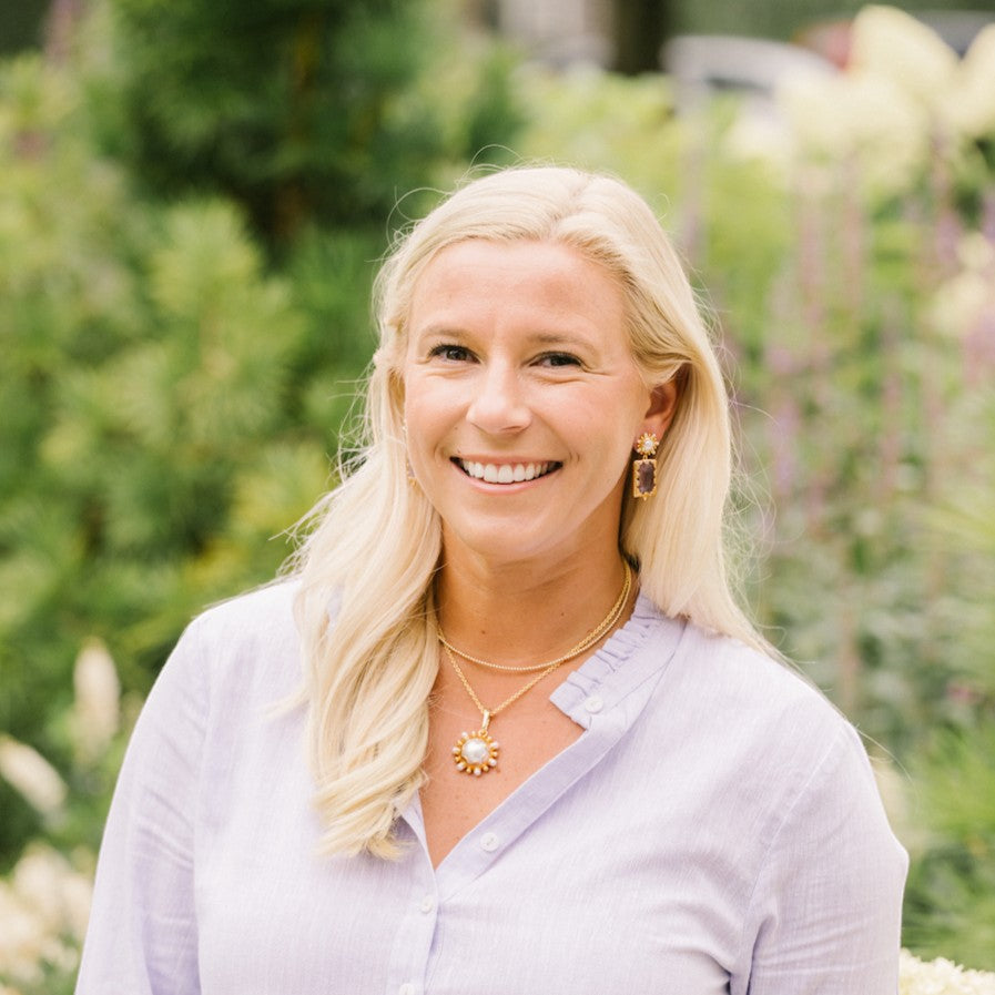 Woman wearing Mini Gemma - Lilac by Gresham Jewelry