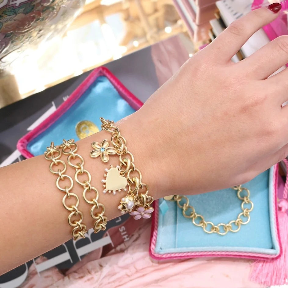 Catena bracelets worn together on a wrist
