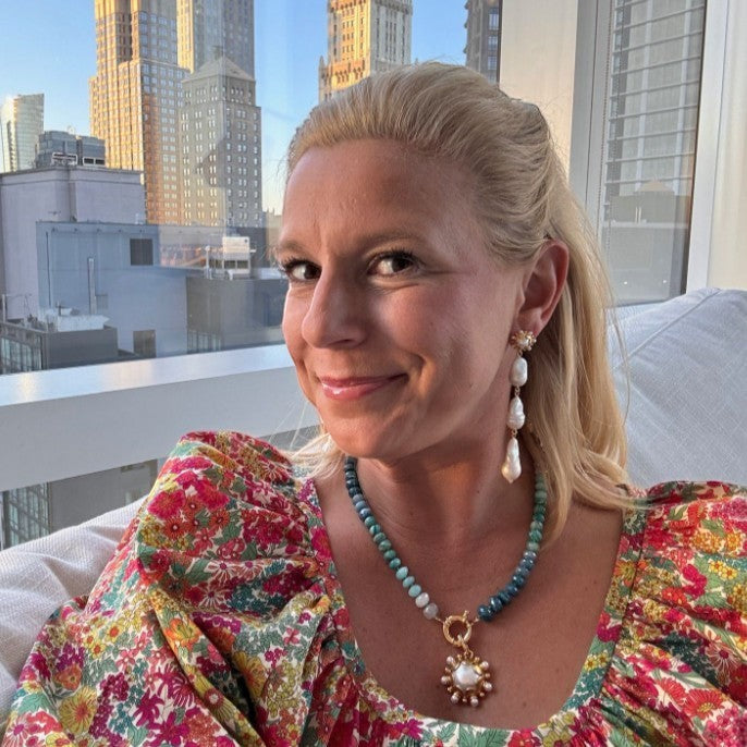 Woman wearing Clio - Large by Gresham Jewelry
