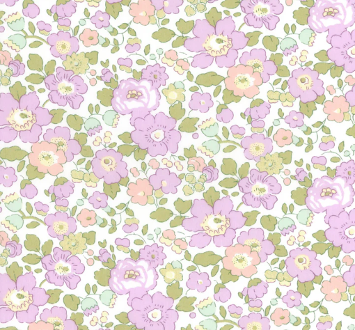 Pink, purple, and green floral print fabric