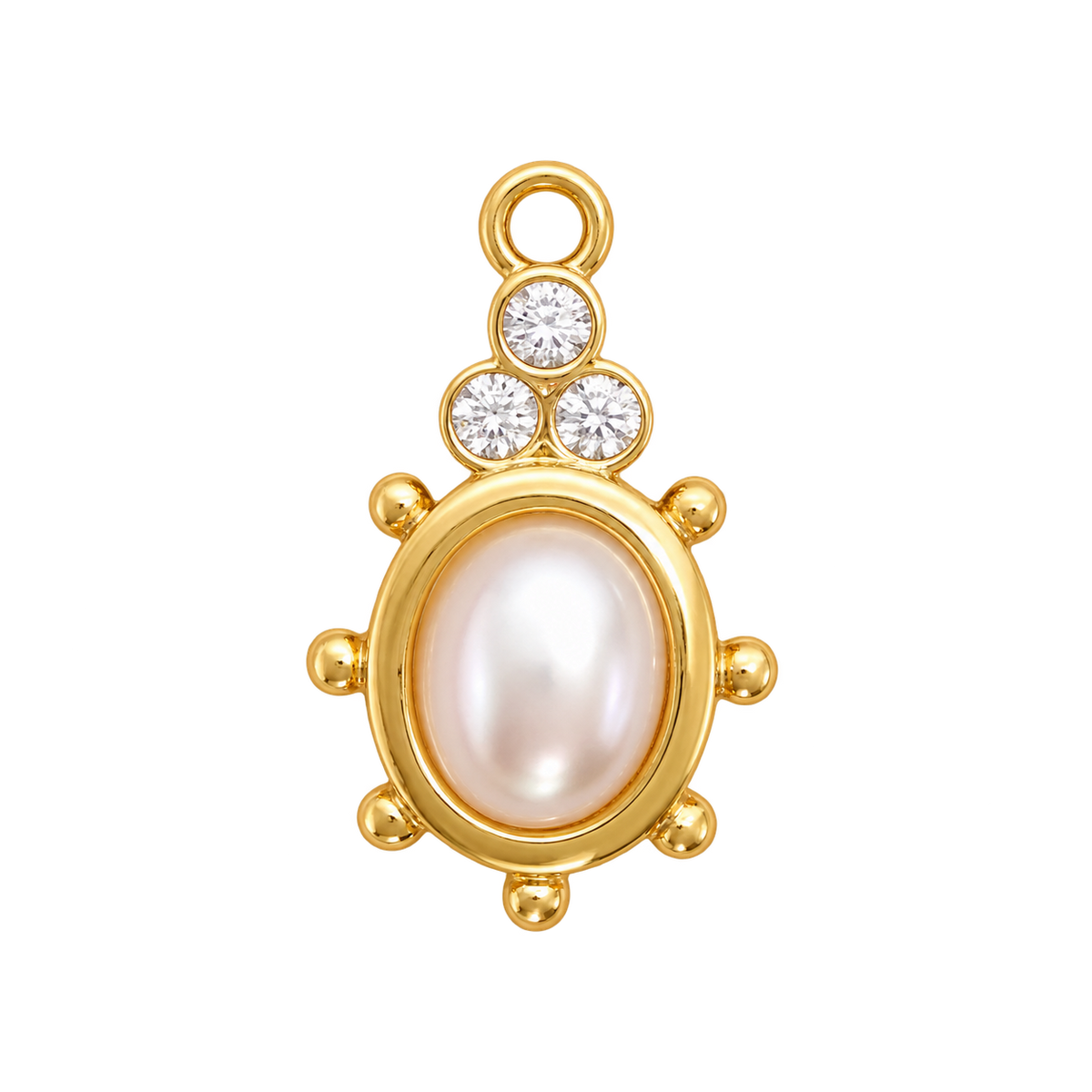 Mia Hoop Charm • Cupola Pearl