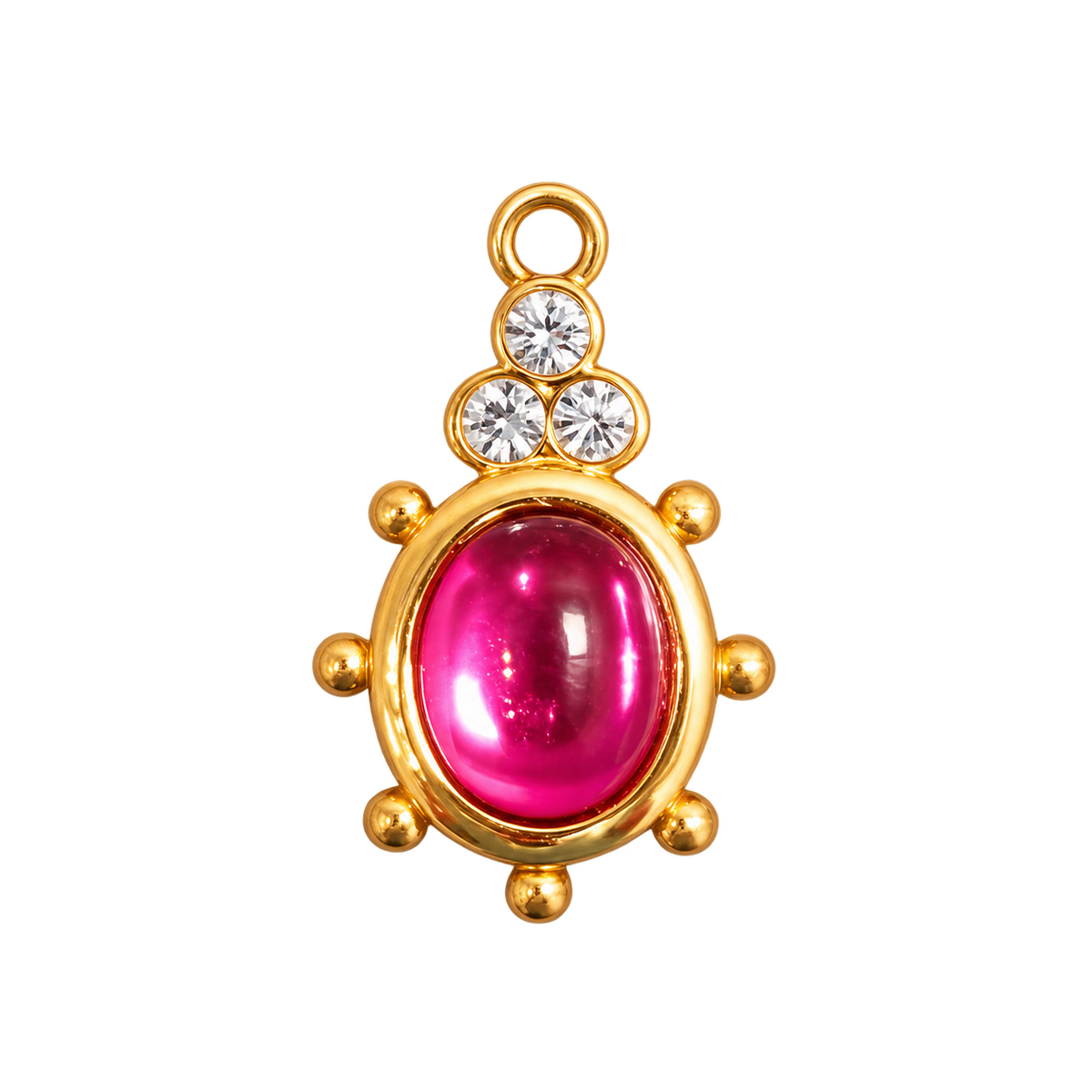 Mia Hoop Charm • Cupola Pink Tourmaline