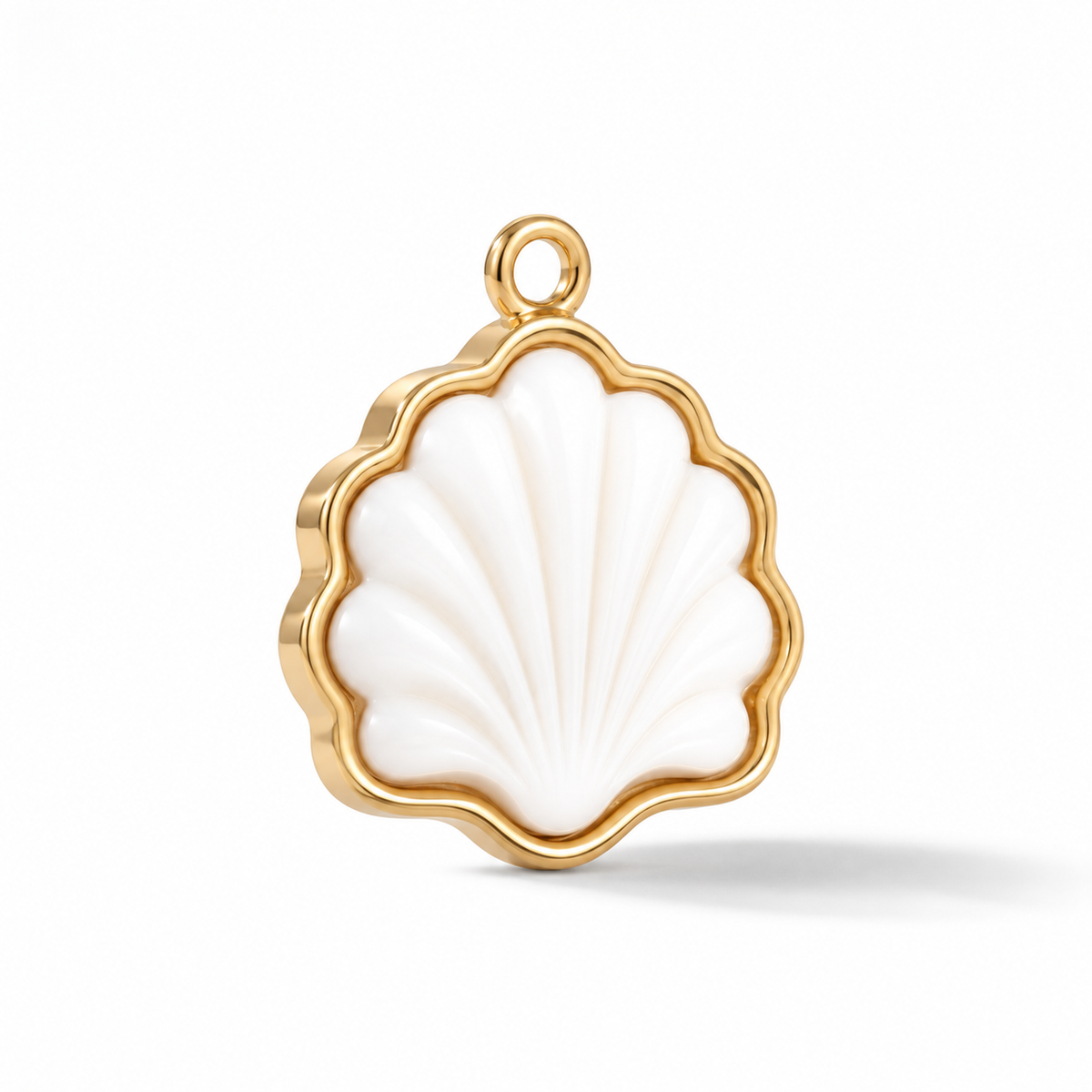 Fountain Shell Charm shown at a three-quarter angle on white.