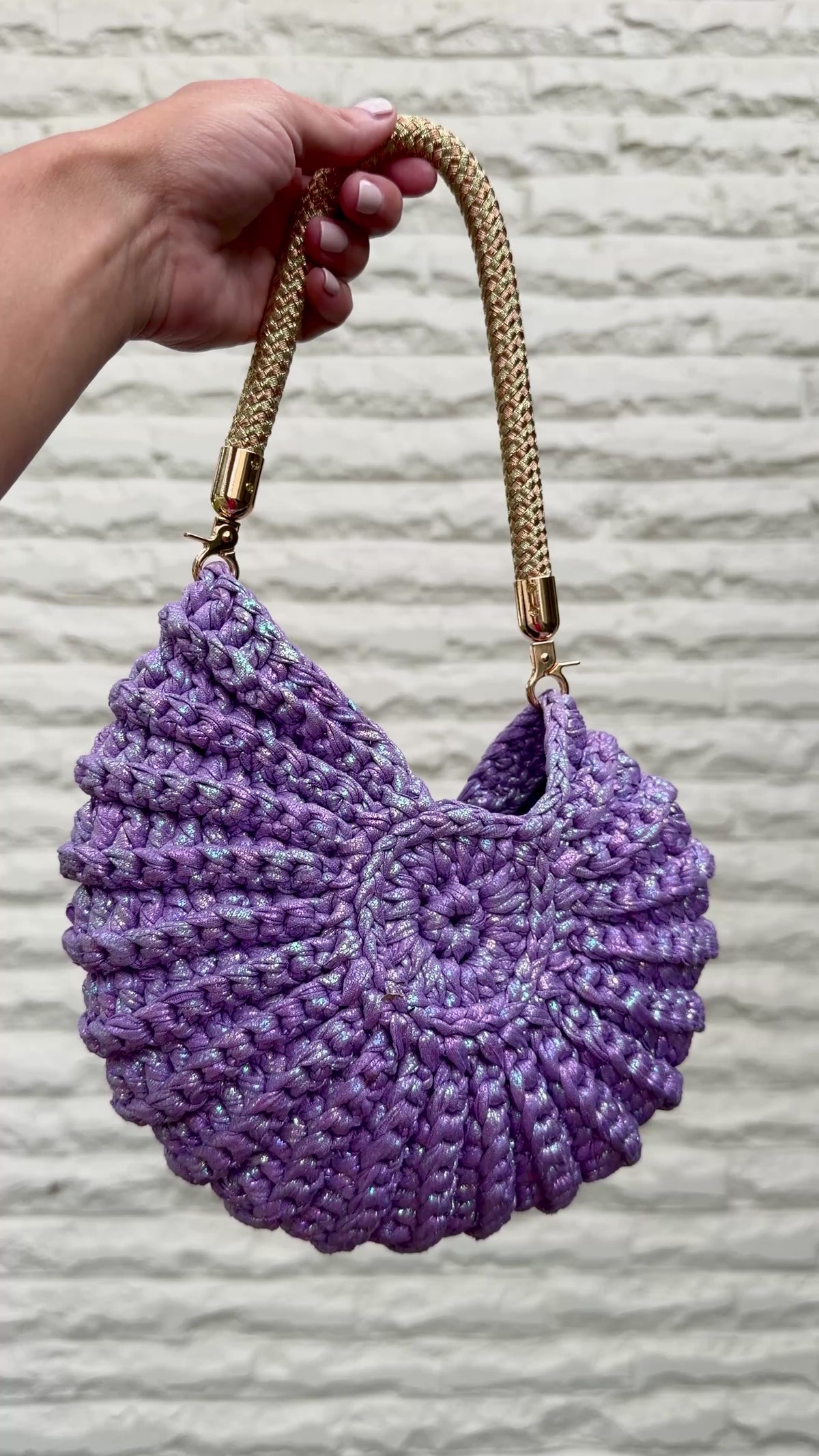 Nautilus Crochet Bag - Lavender