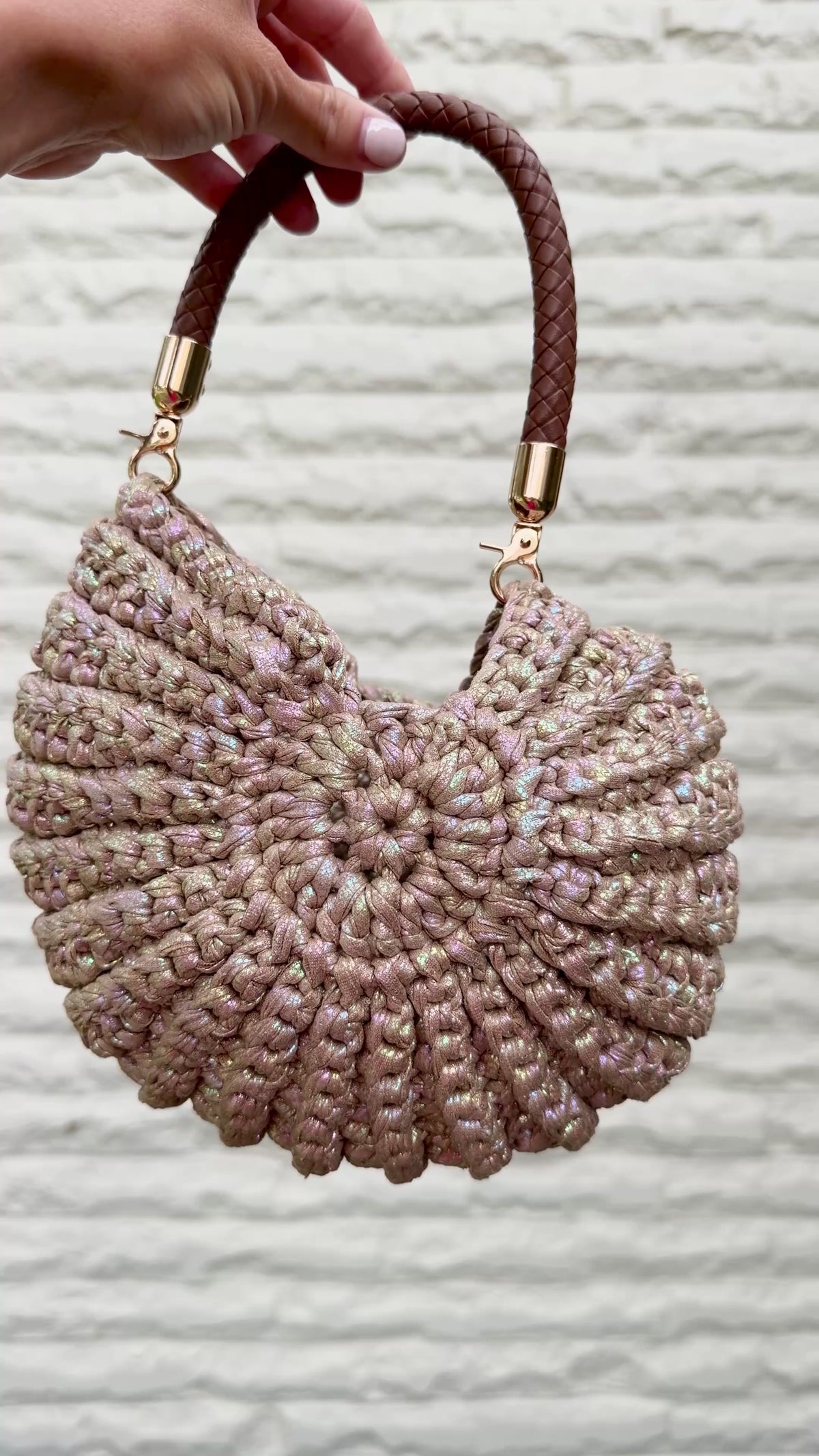 Nautilus Crochet Bag - Tan